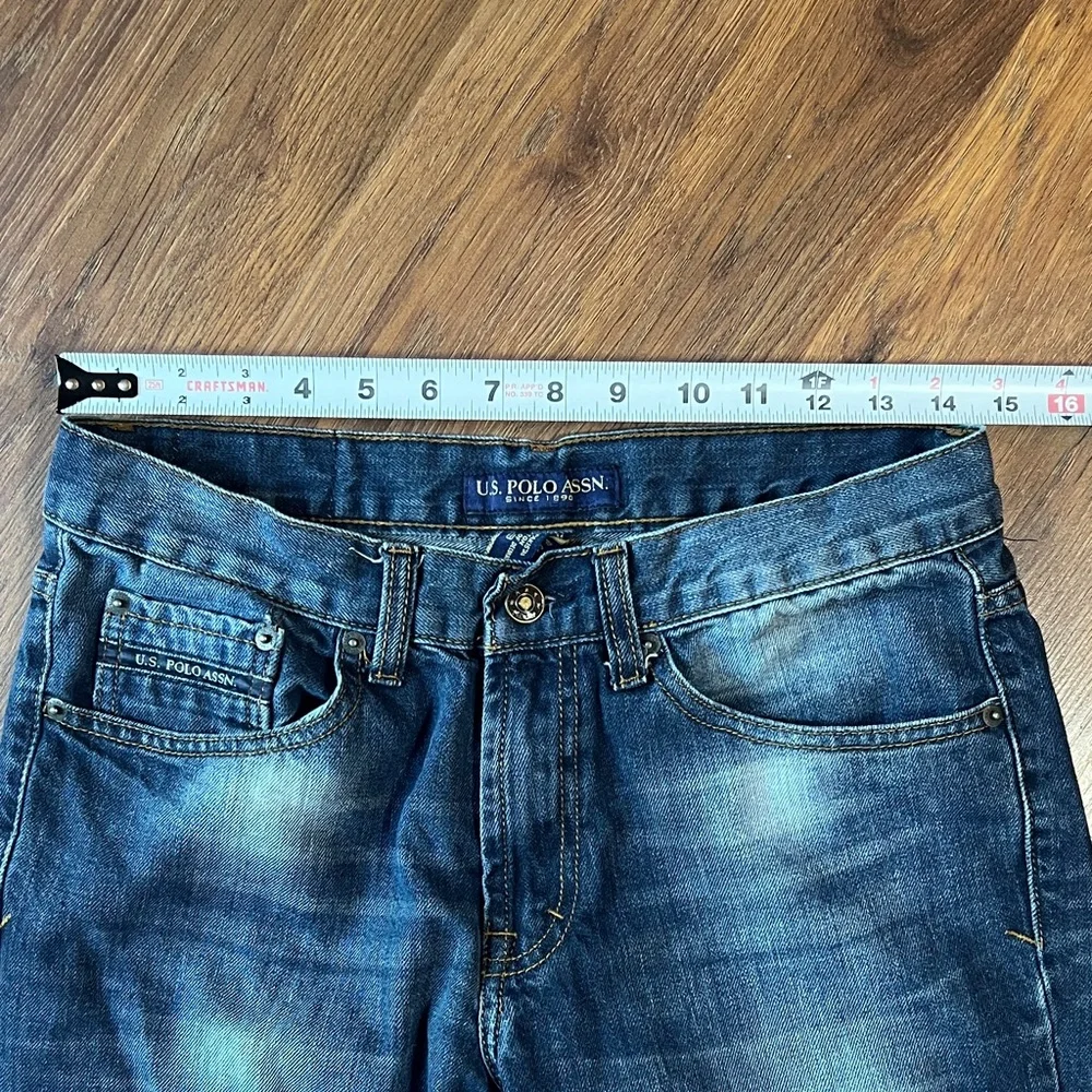 U.S. Polo Assn. Dark Blue Straight Jeans - Distressed Denim - Picture 4 of 9